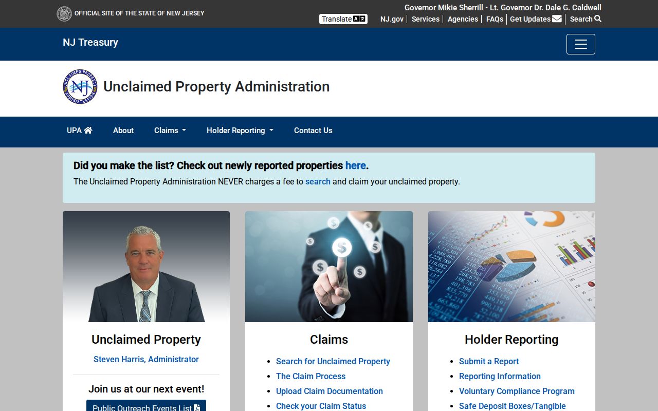 Trenton resident-directory New Jersey unclaimed property search