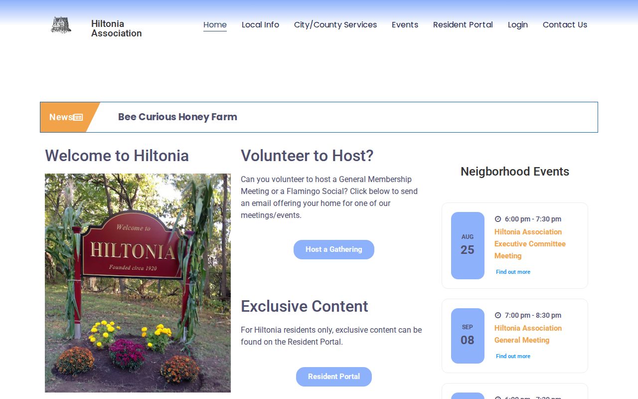 Trenton neighbors Hiltonia Association neighborhood website