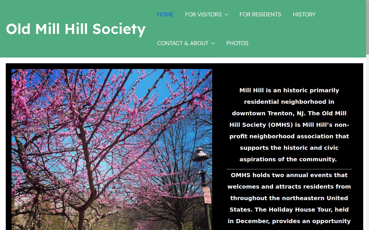 Trenton neighbors Old Mill Hill Society local history website