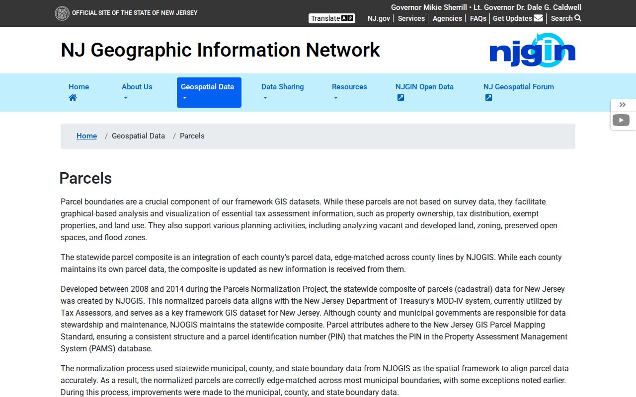 Trenton ZIP code directory parcel search through NJGIN Property Explorer